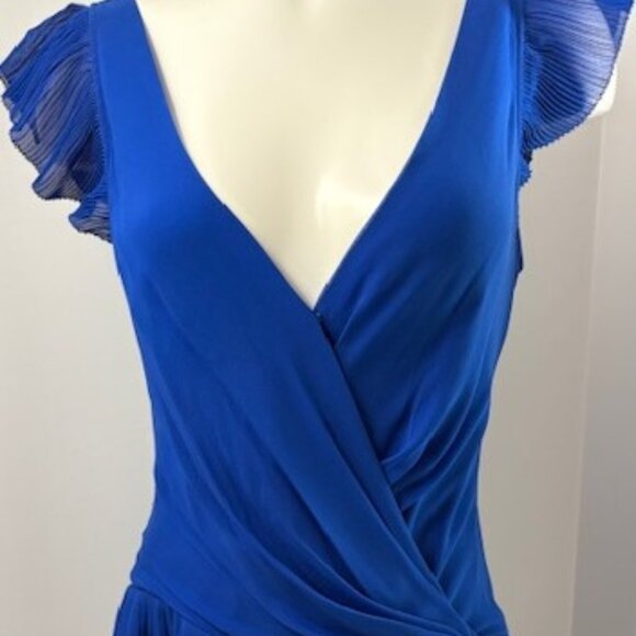 BCBG - Max Azria COLLECTION - Royal Blue Silk Blouse - Picture 2 of 12